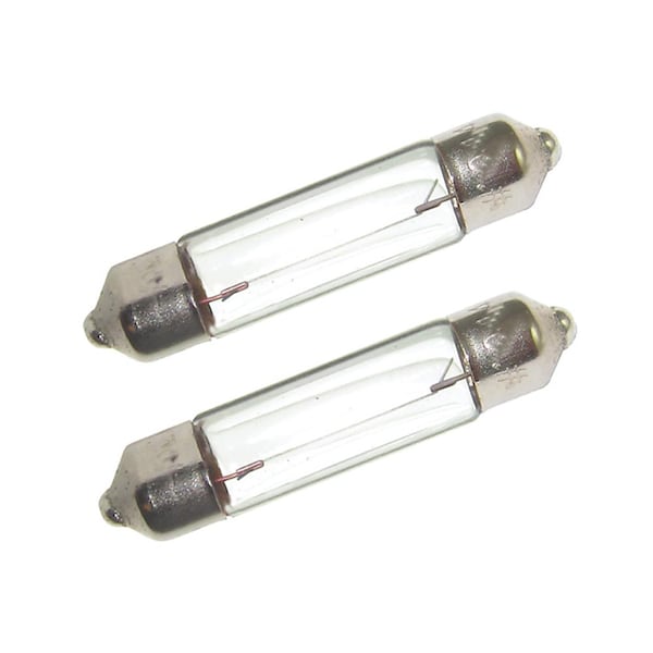12V 10 Watt Bulbs 2/Card Double End Festoon